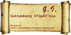 Guttenberg Ifigénia névjegykártya